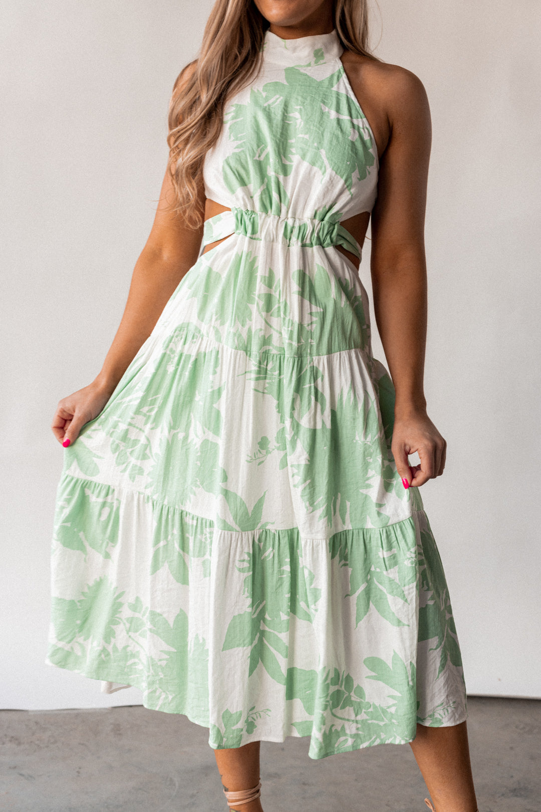 Sunsational Cutout Midi Dress (Mint) FINAL SALE Southern Alternative Sunsational Cutout Midi Dress (Mint) FINAL SALE Southern Alternative