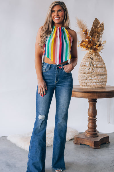 Somewhere Over The Rainbow Scarf Top FINAL SALE