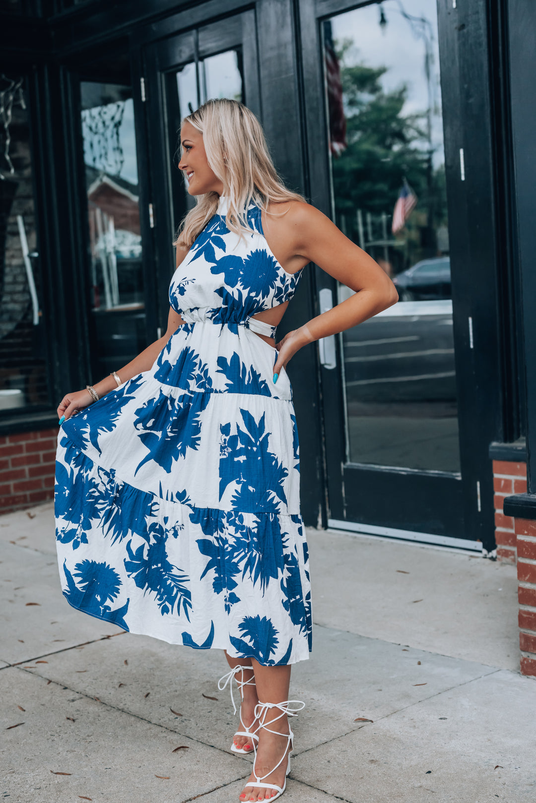 Sunsational Cutout Midi Dress (Navy) FINAL SALE Southern Alternative Sunsational Cutout Midi Dress (Navy) FINAL SALE Southern Alternative