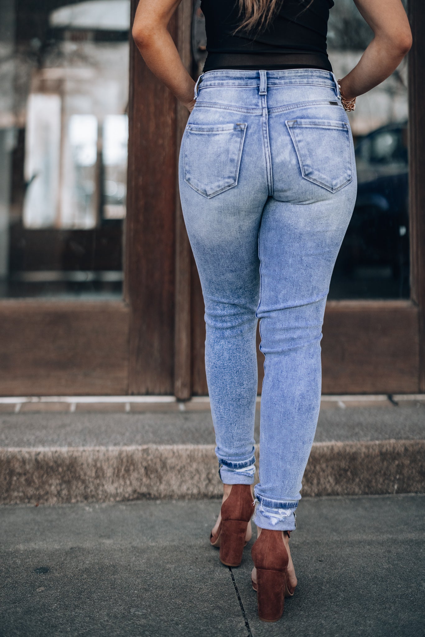 Baylee Cuff High Rise Jeans