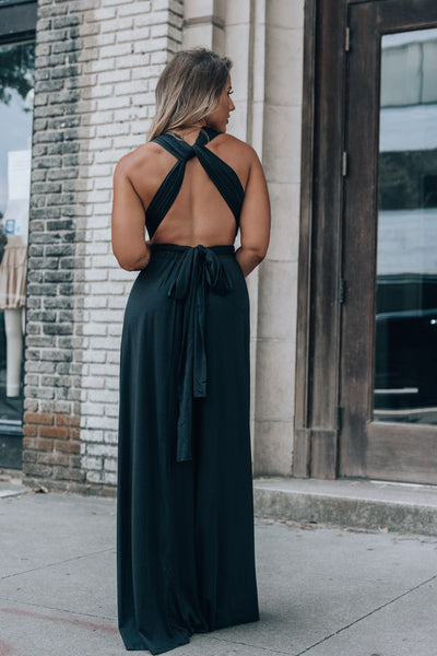 Directions Multi Wrap Maxi Dress (Black)