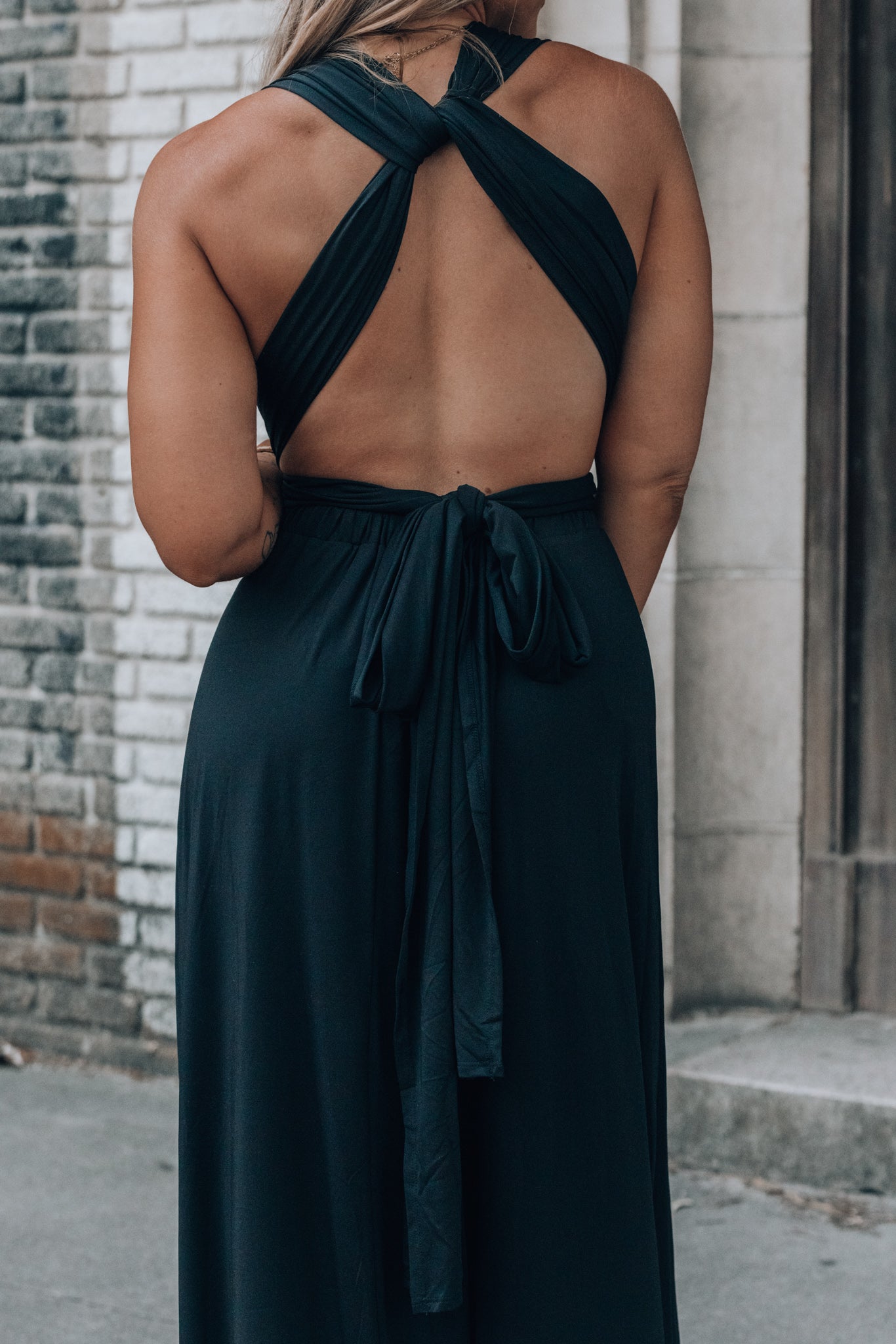 Directions Multi Wrap Maxi Dress (Black)