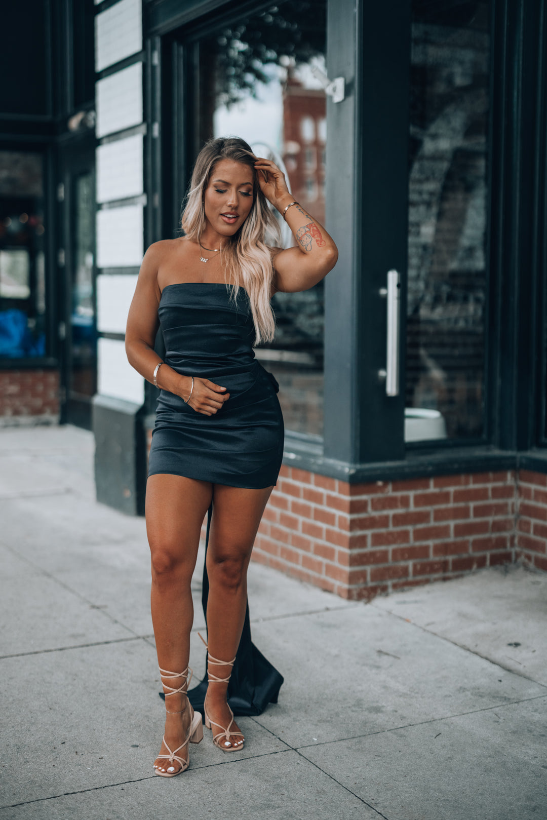 Quincy Bow Mini Dress (Black) FINAL SALE Southern Alternative Quincy Bow Mini Dress (Black) FINAL SALE Southern Alternative