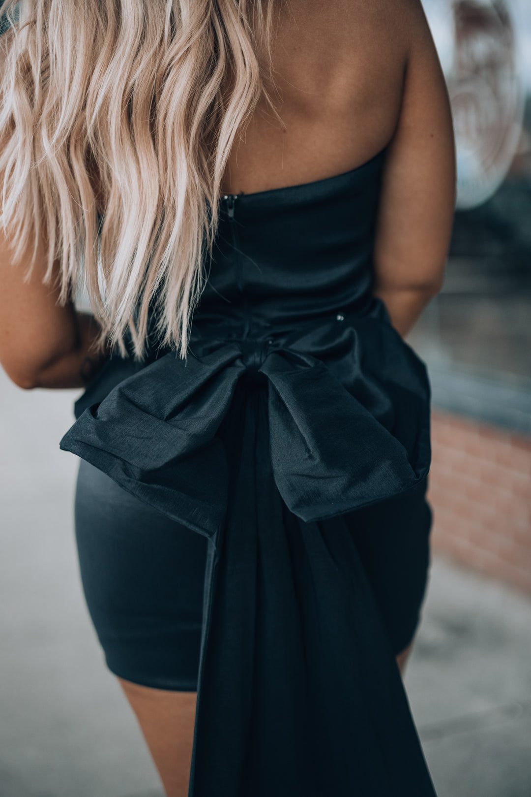 Quincy Bow Mini Dress (Black) FINAL SALE Southern Alternative Quincy Bow Mini Dress (Black) FINAL SALE Southern Alternative