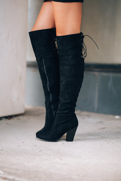 Shelly OTK Boots (Black)