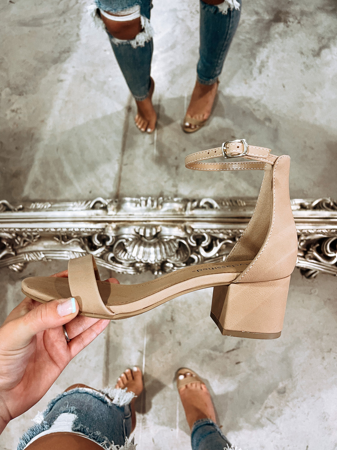 Weekend Ready Block Heel (Nude) FINAL SALE