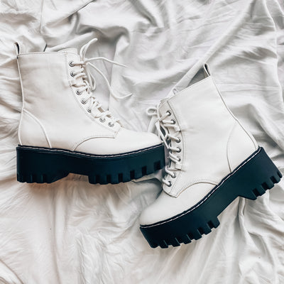 Midnight Hour Boots (White) FINAL SALE